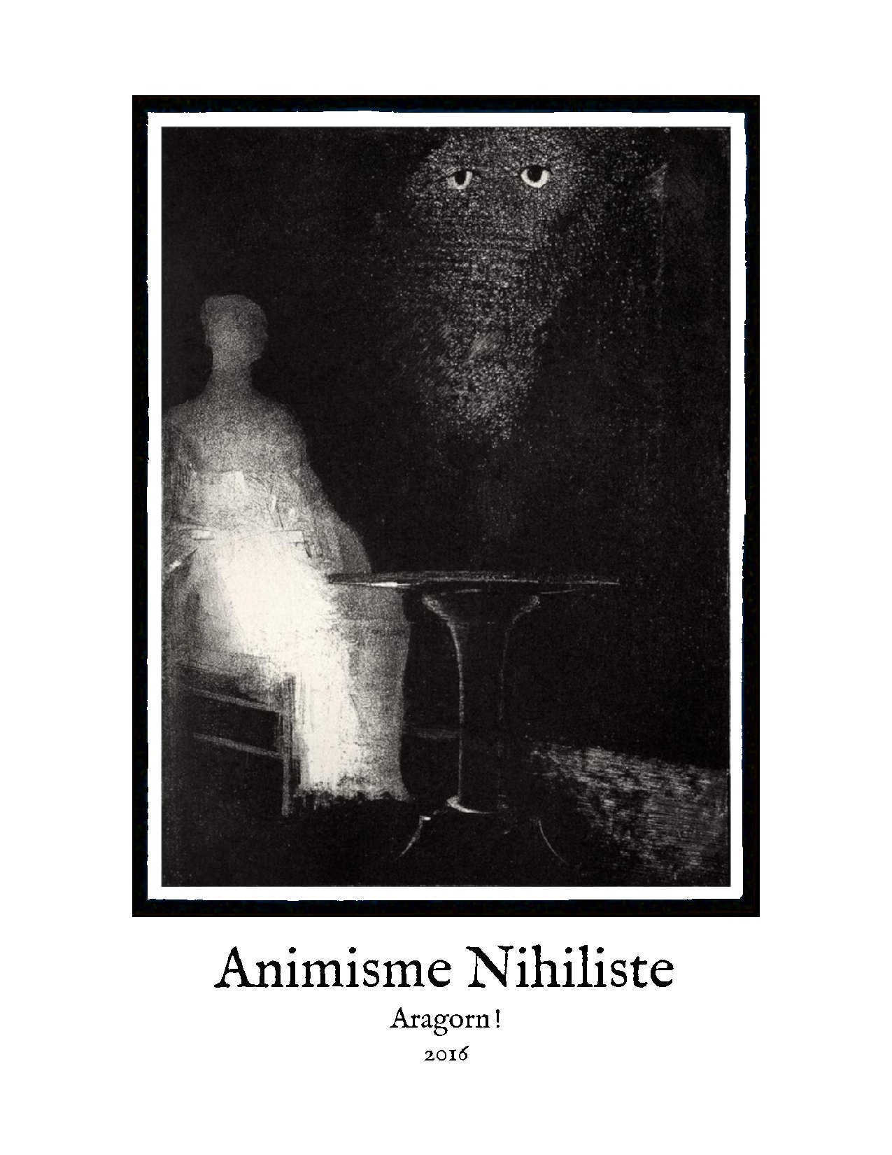 Première page — Animisme Nihiliste