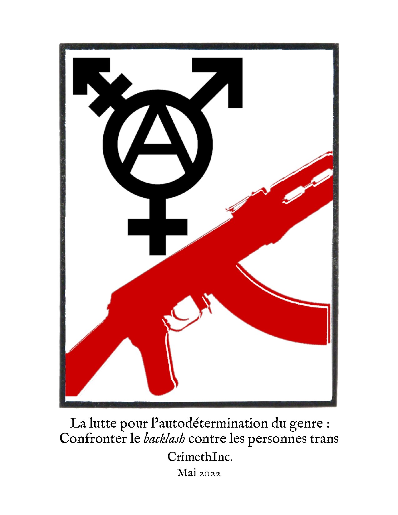 Première page — La lutte pour l'autodétermination du genre